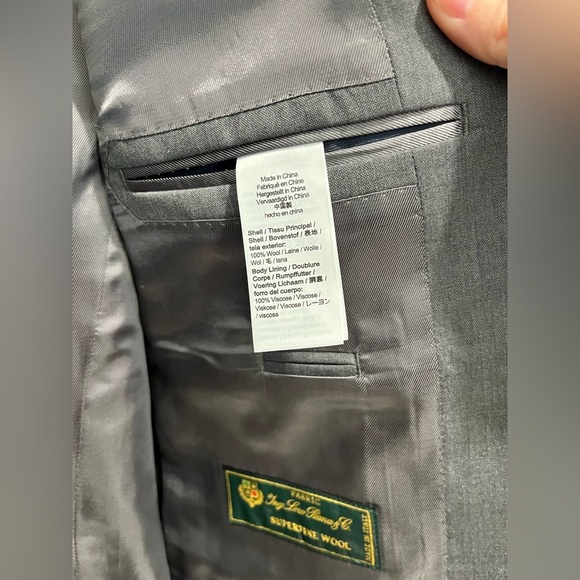 J. Crew Ludlow Slim-fit Suit Jacket Double Vent Loro Piana Wool Charcoal 44R NEW - Picture 13 of 17